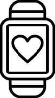 Smartwatch Line Icon vector