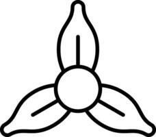 Iris Line Icon vector