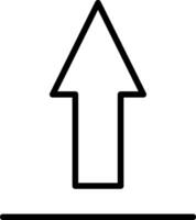 Up Sign Line Icon vector