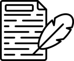 Write Line Icon vector