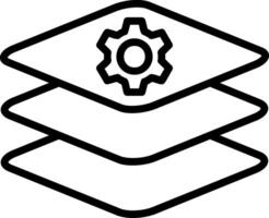 Layers Line Icon vector
