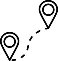 Map Line Icon vector