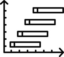 Horizontal Bars showing Progress Icon vector