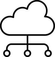 Cloud Computing Line Icon vector