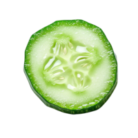 A high-resolution close-up of a fresh cucumber slice png