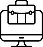 Computer Line Icon vector