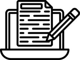 Blog Line Icon vector