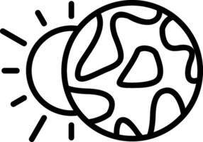 Eclipse Line Icon vector
