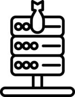 Server Line Icon vector