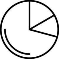 pie chart Line Icon vector
