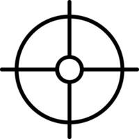 icono de línea de objetivo vector