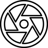 Shutter Line Icon vector