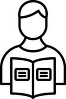 Homework Line Icon vector