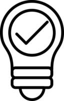 Light Bulb Line Icon vector