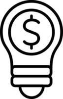 Light Bulb Line Icon vector