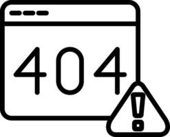 Error404 Line Icon vector