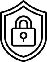 Cyber Security Line Icon vector