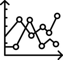 Multiple Line Graph Icon vector