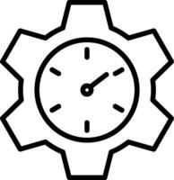 Time Management Line Icon vector