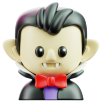 Dracula 3D Halloween Icon for uiux, web, app, infographic, etc png