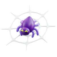 Spider Web and Spider 3D Halloween Icon for uiux, web, app, infographic, etc png