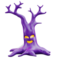 Haunted tree 3D Halloween Icon for uiux, web, app, infographic, etc png