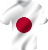 Japan flag waving jersey soccer team png