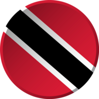 Trinidad and Tobago flag with circular concave button design png