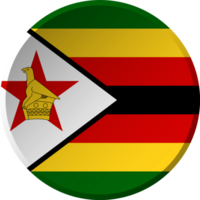 Zimbabwe flag with circular concave button design png
