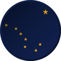 Alaska flag with circular concave button design png