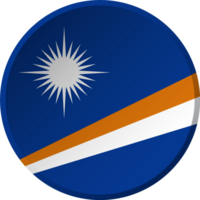 Marshall Islands flag with circular concave button design png