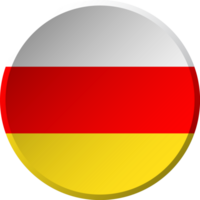 South Ossetia flag with circular concave button design png