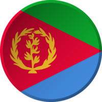 Eritrea flag with circular concave button design png