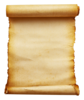 Ancient scroll on plain background png