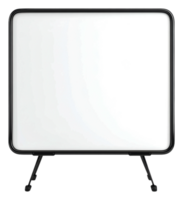 Empty easel stand with a black frame in a studio png
