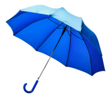 Blue double-layer umbrella with a curved handle png