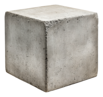 Concrete cubic block on a plain background, cut out - stock . png