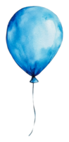 Blue balloon on white background, cut out - stock . png