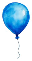 A vibrant blue balloon floats gently in the air, cut out - stock . png