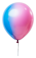 Colorful gradient balloon on string, cut out - stock . png