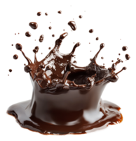 Sombrio chocolate respingo criando dinâmico padrões, cortar Fora - estoque . png