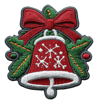 copo de nieve campana ornamento con un arco, cortar fuera - valores . png