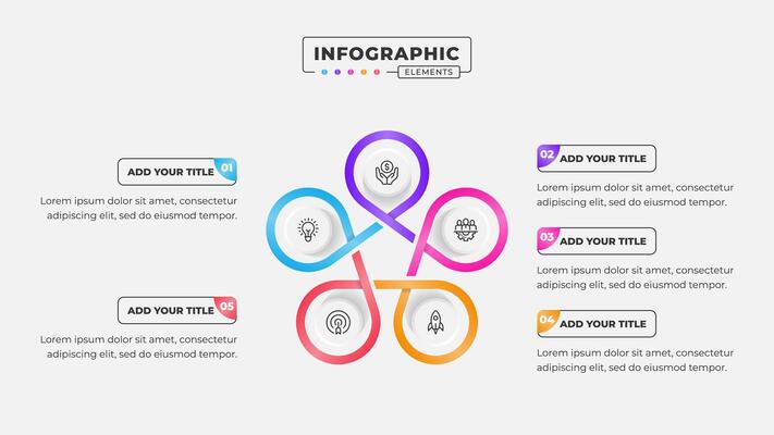 5 steps business process infographic design template