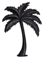 Elegant palm tree design showcasing tropical vibes, cut out - stock . png