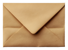 Making a basic brown mailing envelope, cut out - stock . png