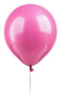 Bright pink balloon floats in a cheerful setting, cut out - stock . png