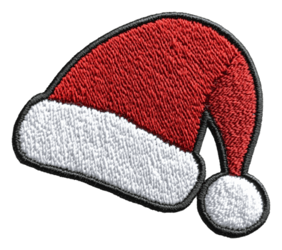 rojo Navidad sombrero con blanco recortar, cortar fuera - valores . png