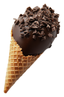 Chocolate cone with sprinkles, cut out - stock . png
