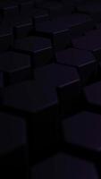 A black background with hexagonal shapes video