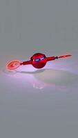 Red and Blue Robot with Light Up Face Drone and Loop Animation video